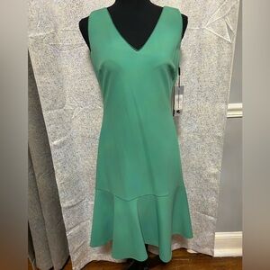 Karl Lagerfeld Paris Scuba Crepe Flounce Sheath Dress